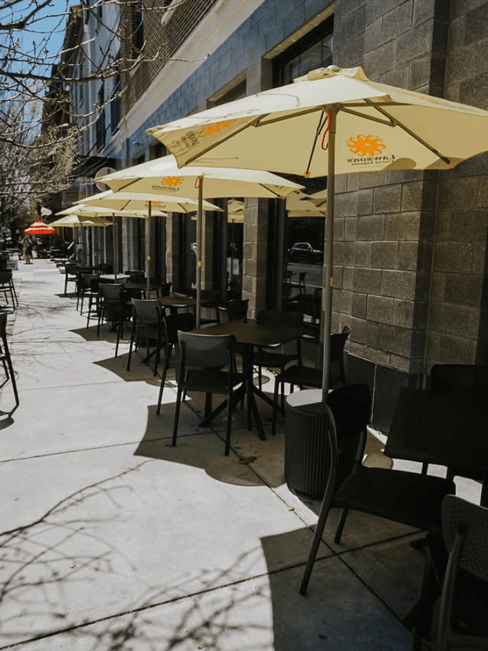 Bar Torino exterior on a bright weekend afternoon