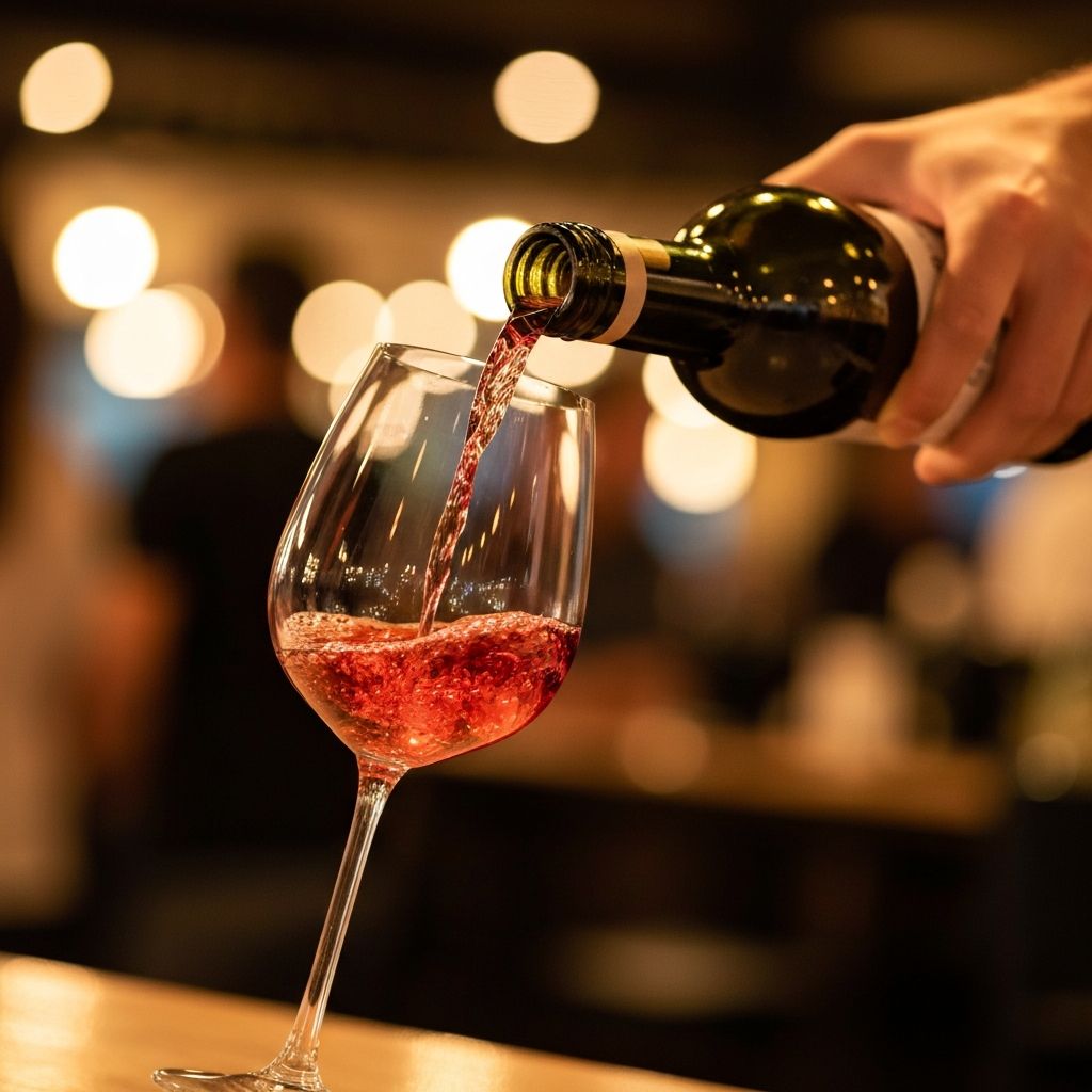 Light red wine glass
