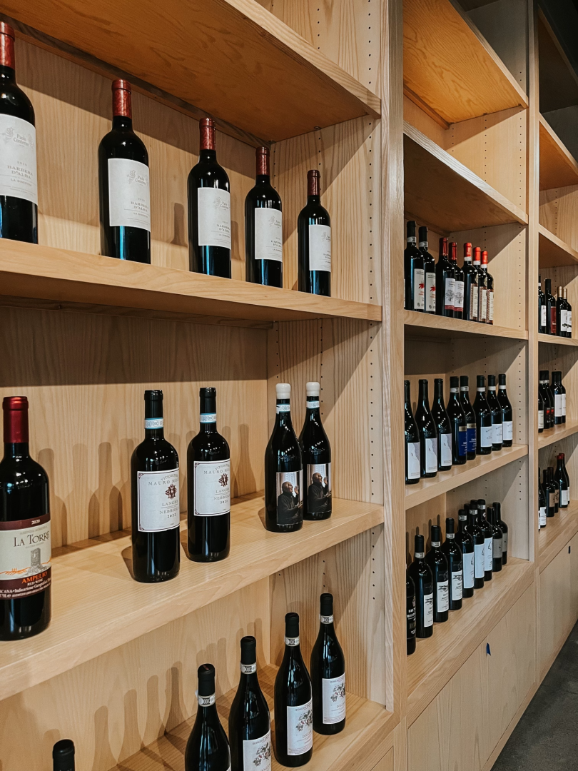 Wine selection at Bar Torino