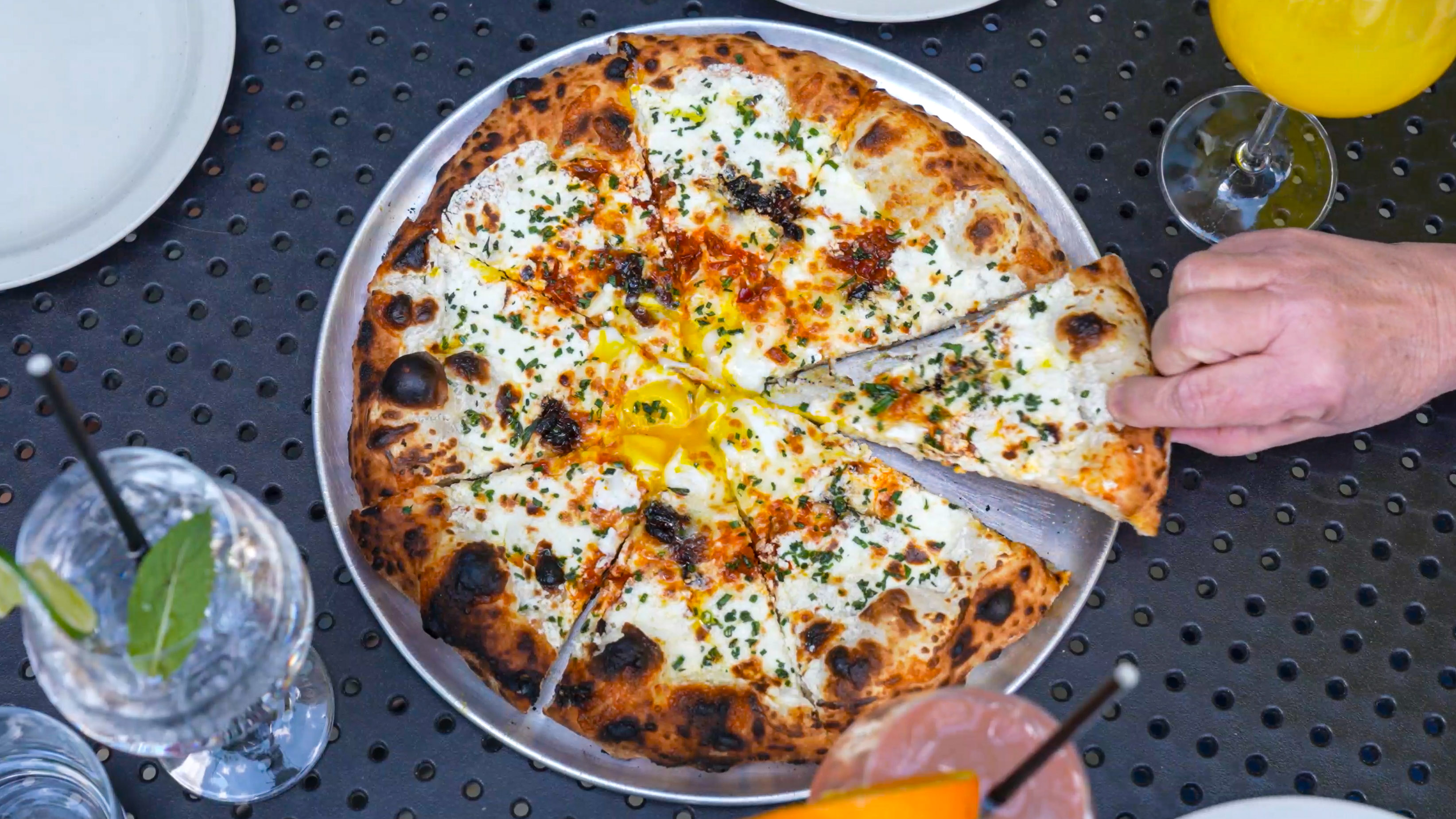 Pizza and drinks at Bar Torino